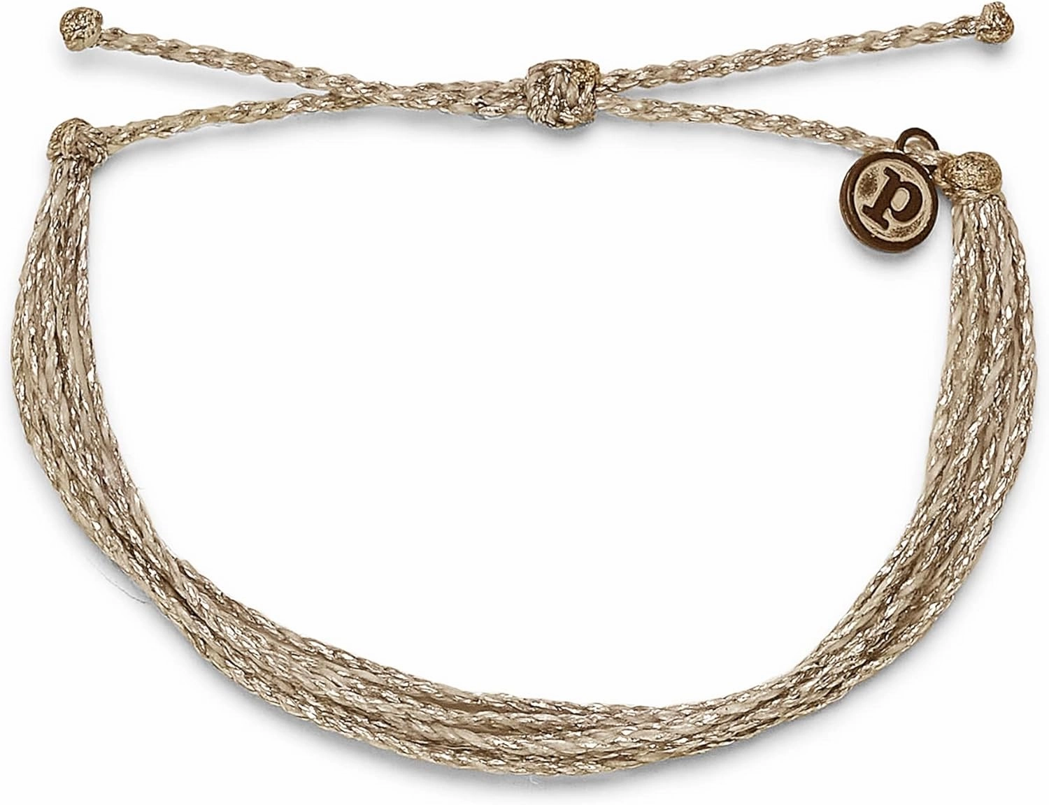 Pura Vida Bracelet Solid Original Gold or Silver Sparkle Bracelet - Adjustable with Waterproof Band, String Bracelet for Women - Stackable Bracelets, Handmade Braceletss