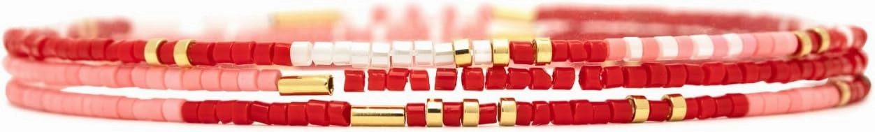 Pura Vida Bracelets Pack Be Mine Seed Bead Stretch Bracelet Stack - Set of 3