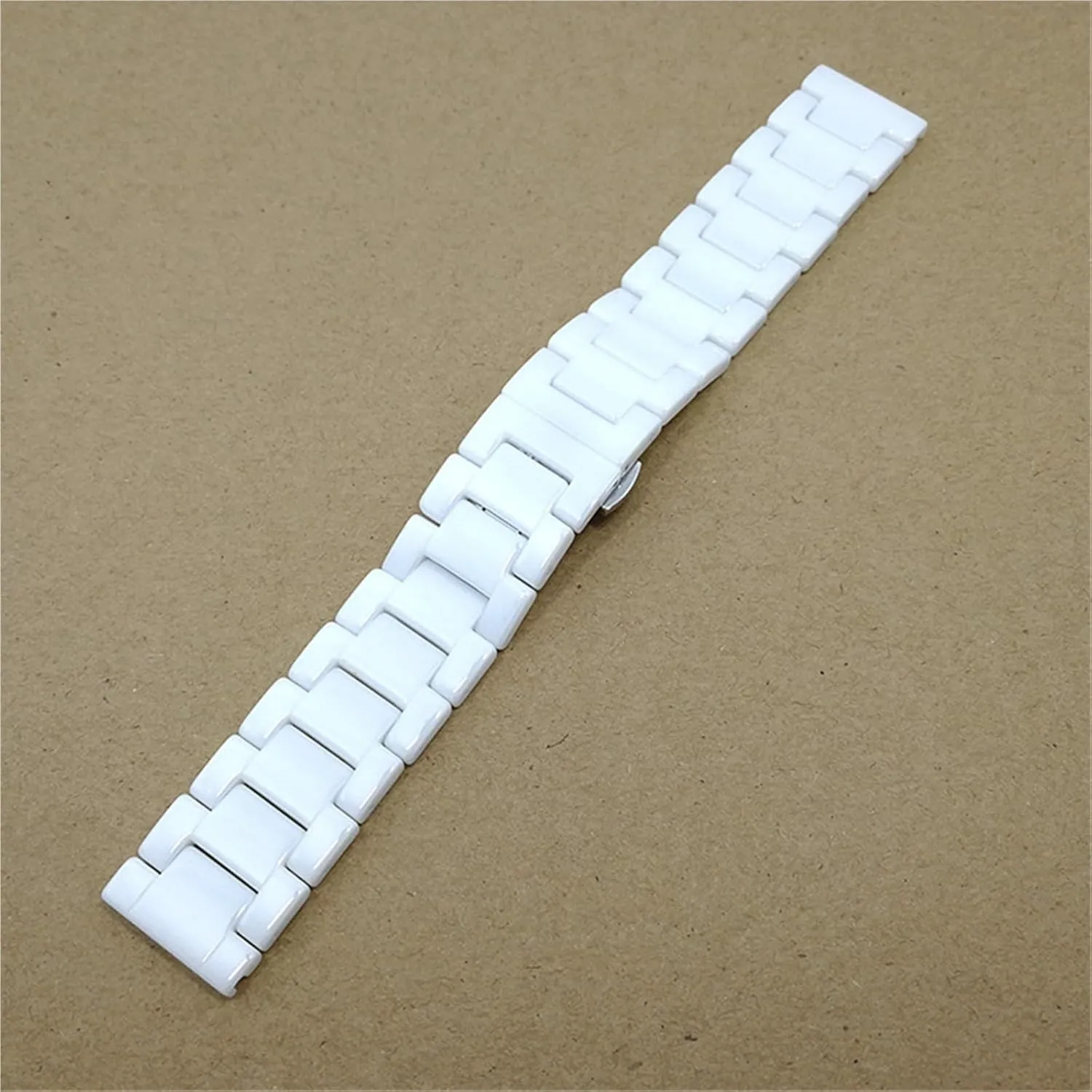 Quick Release Stainless Steel Ceramic Watch Strap 14-22mm Unisex Wristband Folding Buckle Watch Strap
