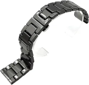 Quick Release Stainless Steel Ceramic Watch Strap 14-22mm Unisex Wristband Folding Buckle Watch Strap