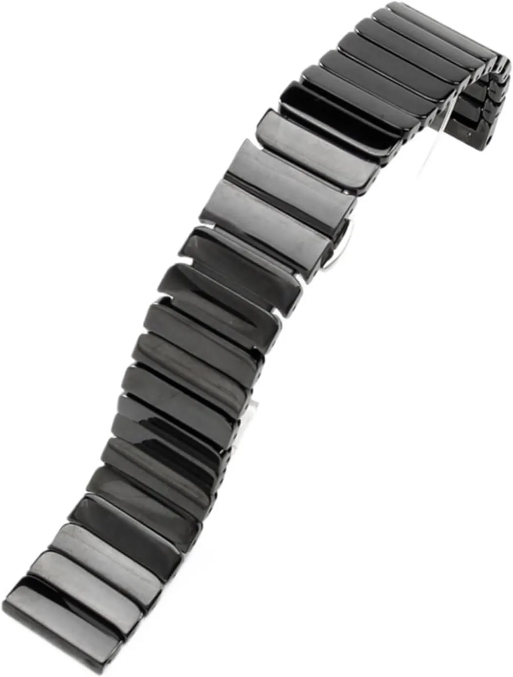 Quick Release Stainless Steel Ceramic Watch Strap 16-22mm Unisex Wristband Replacement Watch Strap Folding Buckle