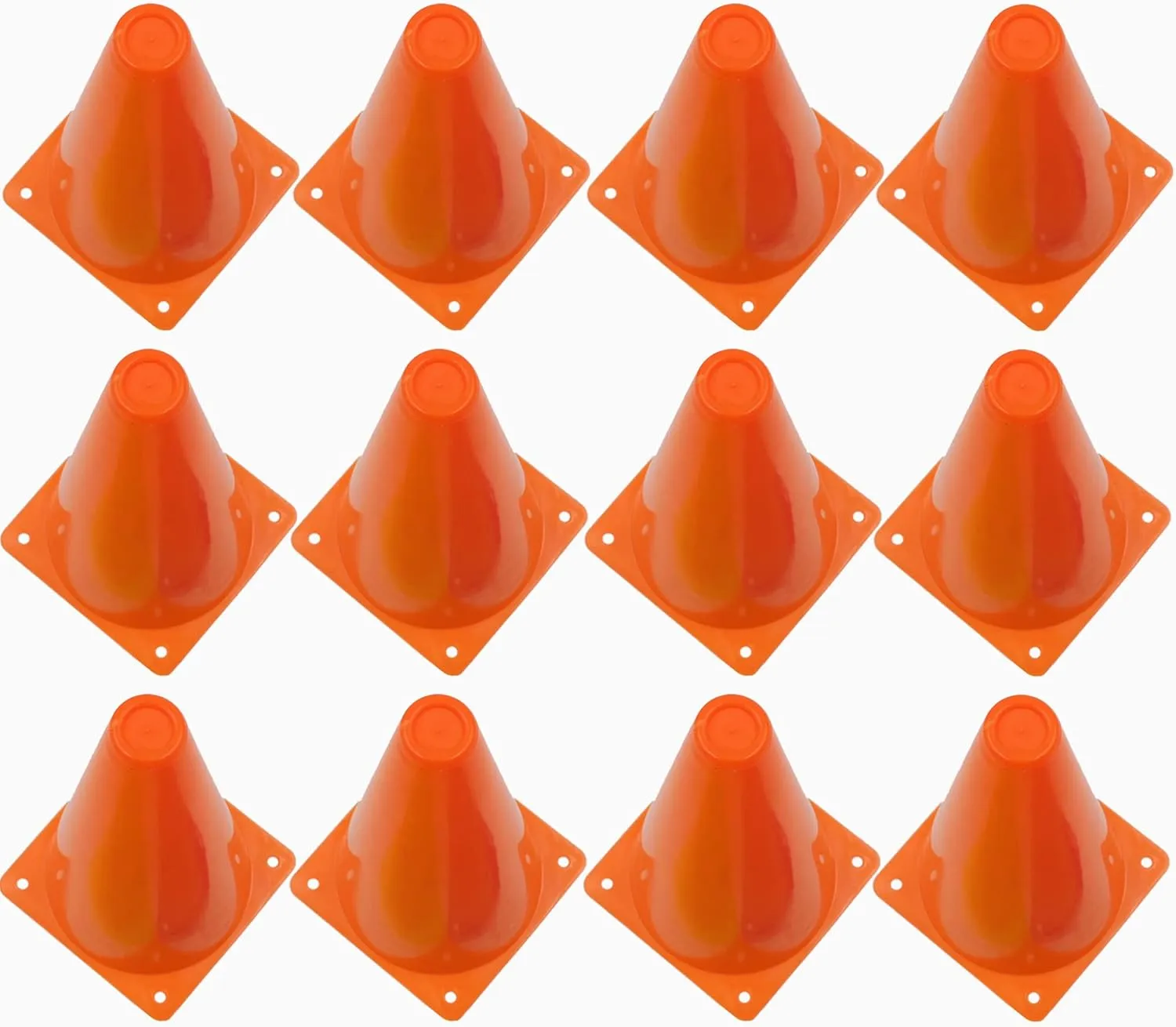 Race Car Birthday Party Decorations - 7inch Orange Race Cones with Checkered Flags,12 Traffic Cones, 24 Racing Black and White Flags,Racecar Theme Two Fast Centerpieces Supplies(36PCS)
