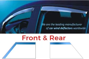 Rain Guards for Car Windows for Step Wgn MK4-RK No Bright Strip Window 2009-2014, Extra Durable Tape-On Style Car Window Rain Shield Car Accessories
