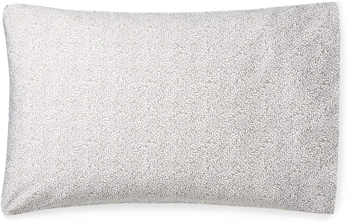 Ralph Lauren Spencer Leaf Sateen King Pillowcase Set Cotton Grey