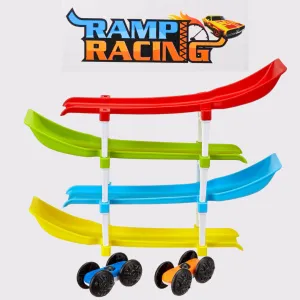 Ramp Racing Racer Track set with 4 Tracks and 2 Cars for Kids Age 3 