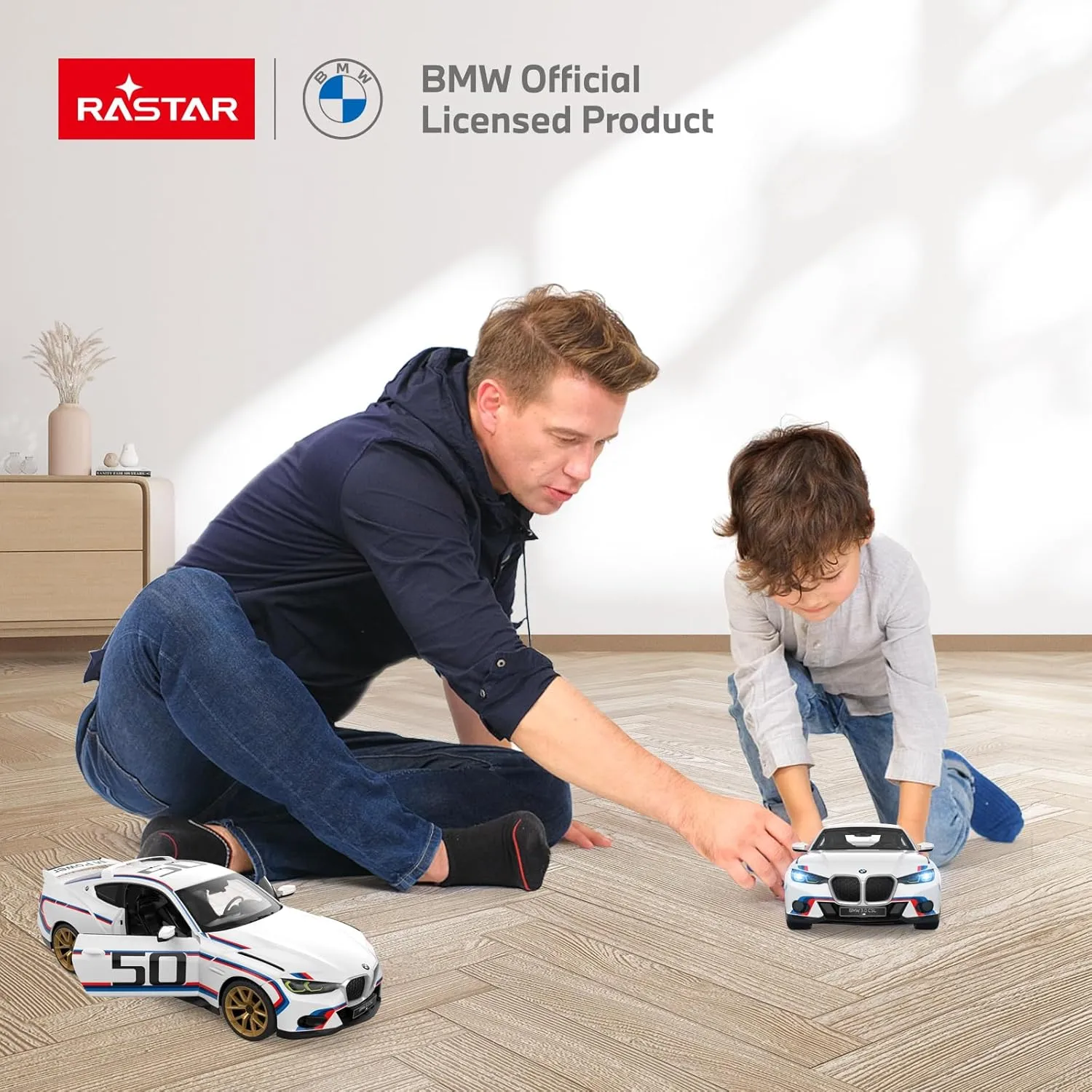 RASTAR BMW RC Car 1/14 BMW 3.0 CSL RC Car BMW Remote Control Toy Car for Kids, White 2.4G