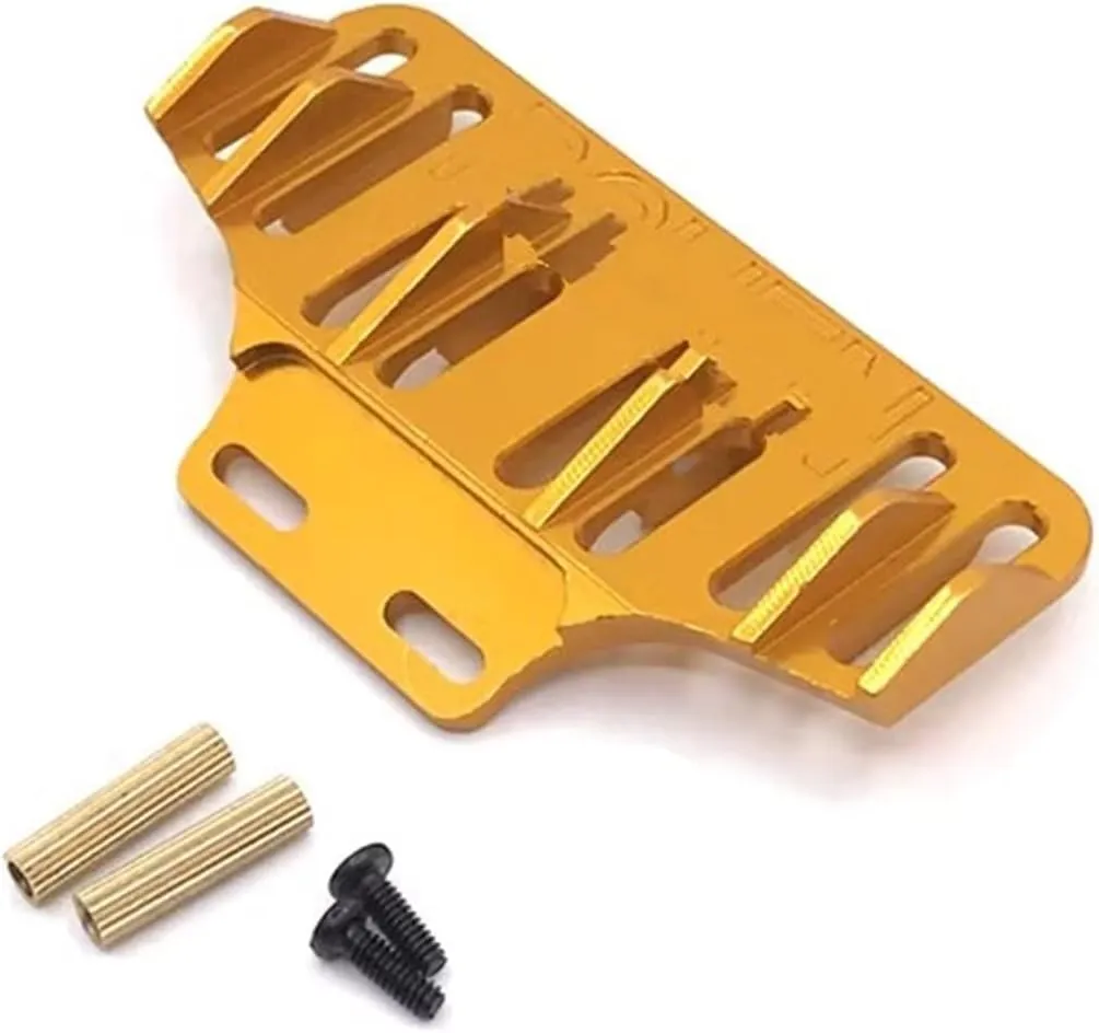 RC Accessory Compatible with WLtoys 284131 for K969 K979 K989 K999 P929 P939 for Mini-Q for Mini-Z Q8 Q9 1/28 RC Cars Parts Metal Upgrade Rear Bumper(Yellow)