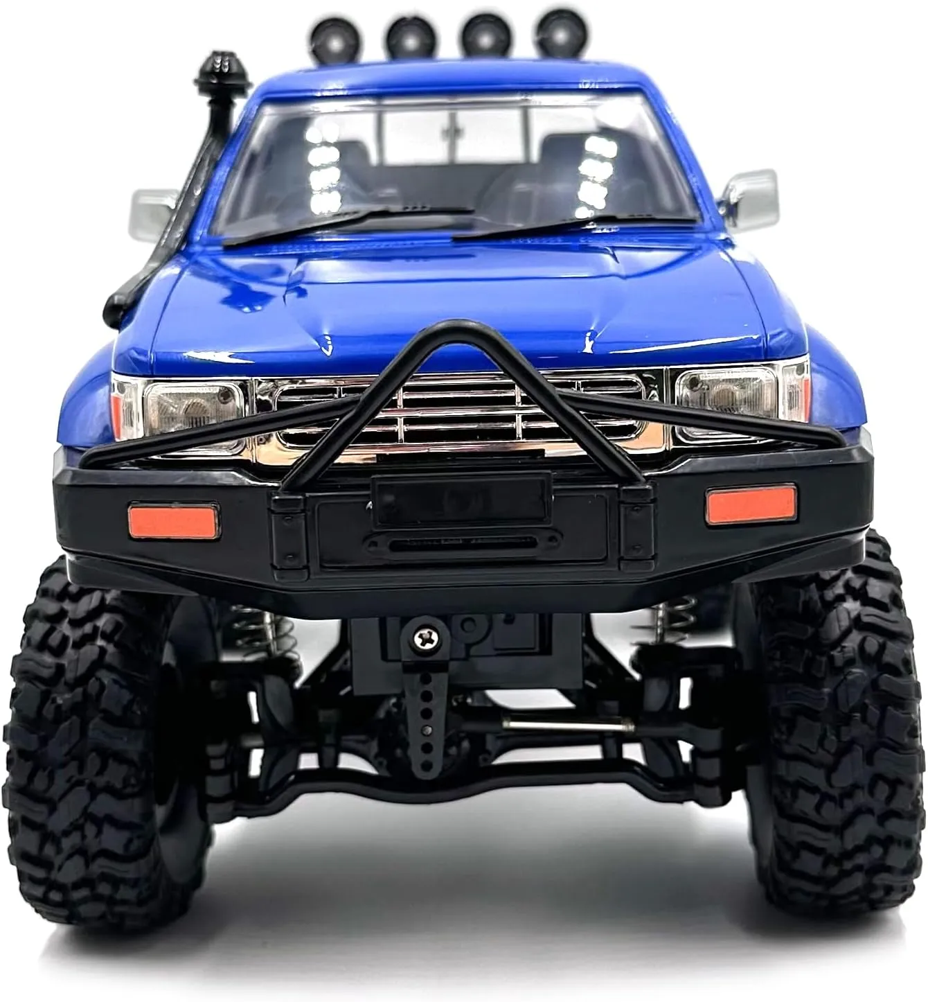 RC Rock Crawler WPL C64-1 RC Truck, 1:16 Scale 2.4GHz Remote Control Truck, 4WD All Terrain Off-Road RC Crawler with LED Lights and 2 Rechargeble Batteries for Adults (Blue)
