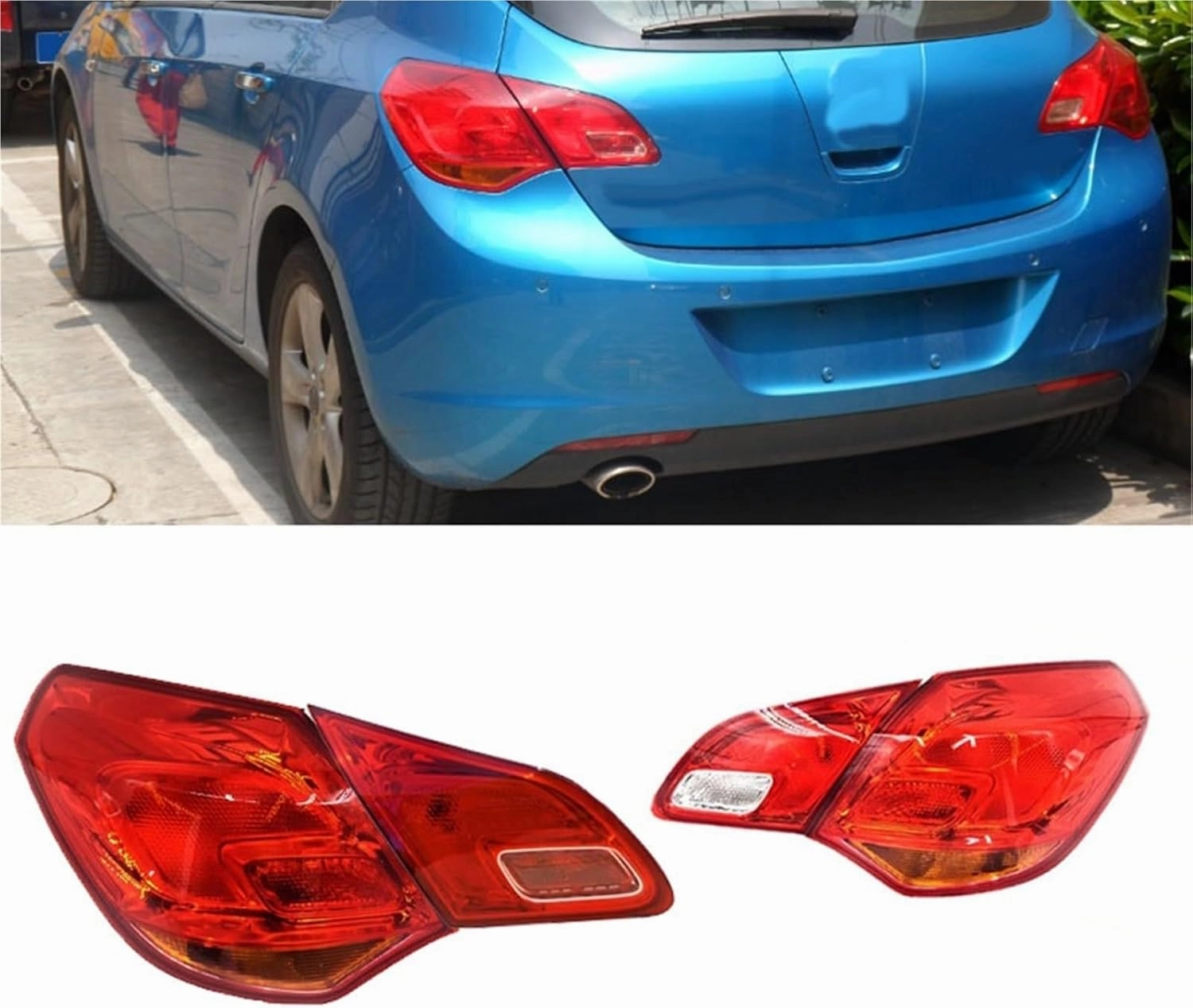 Rear Light Assemblies for Buick Excelle XT Hatchback 2010-2014 Car Rear Taillight Brake Revese Lamp Parking Warnning Lamp Auto Tail Light Lamp Housing Turn Signal Lights(Inside Right)