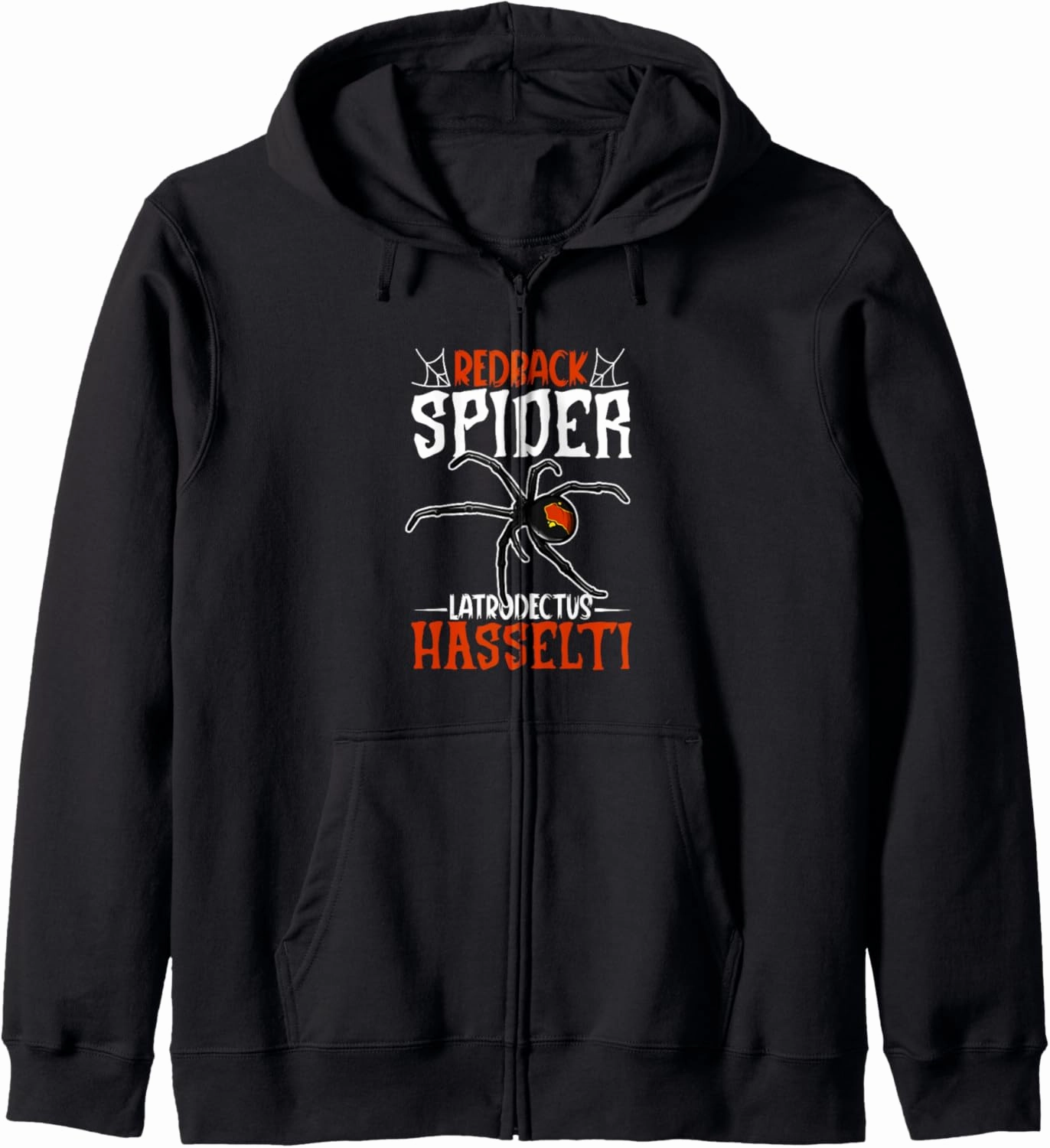 Redback spider Zip Hoodie