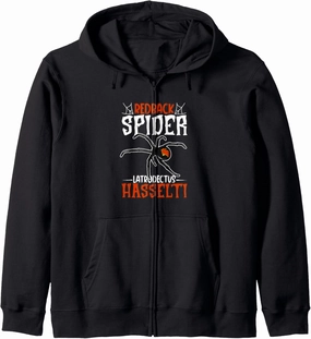 Redback spider Zip Hoodie