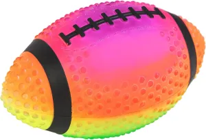 Regent Practice Football Neon Rainbow Colored 9" Spiked for gripping Control Made of Soft Rubber Inflatable Football Comes Pre Filled with Air Ready to use Great for The Pool or Playground