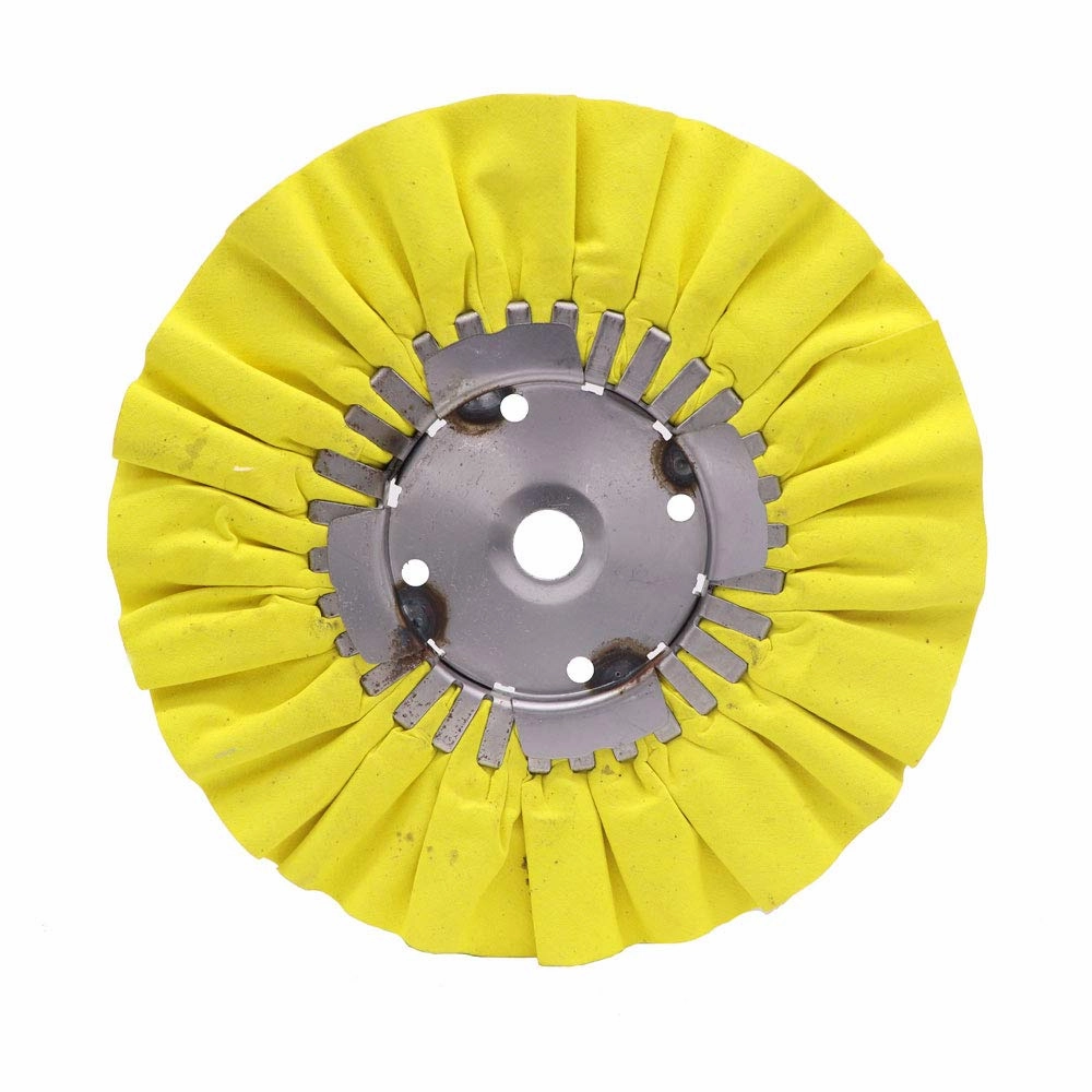 Renegade Products 9" X 3" X 5/8" Airway Buffing Wheel for Metal Polishing Aluminum & Stainless Steel for Wheels, Tanks & Bumpers (Yellow)