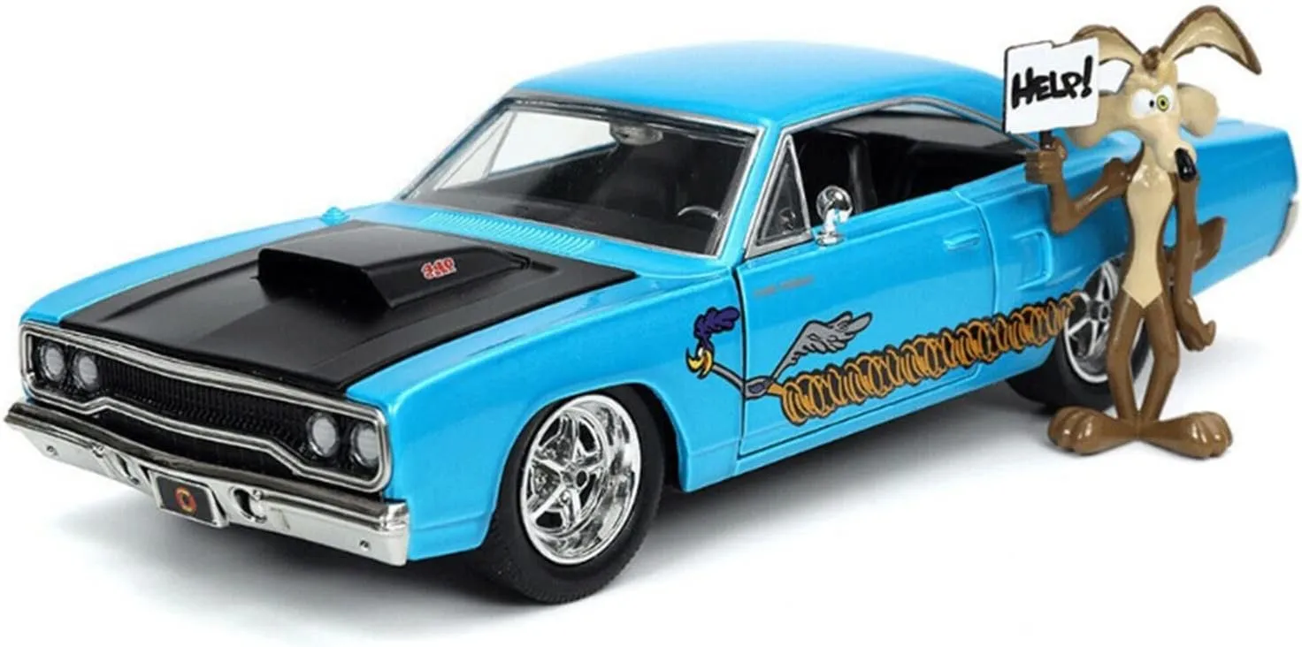 Resin Car Vehicle Model Fit for Plymouth Roadrunner Coyote 1 24 Alloy Display Car Model Simulation Diecast Boys Toys Vehicle Display Festive Deluxe Gift, ZMAOAZ200510103