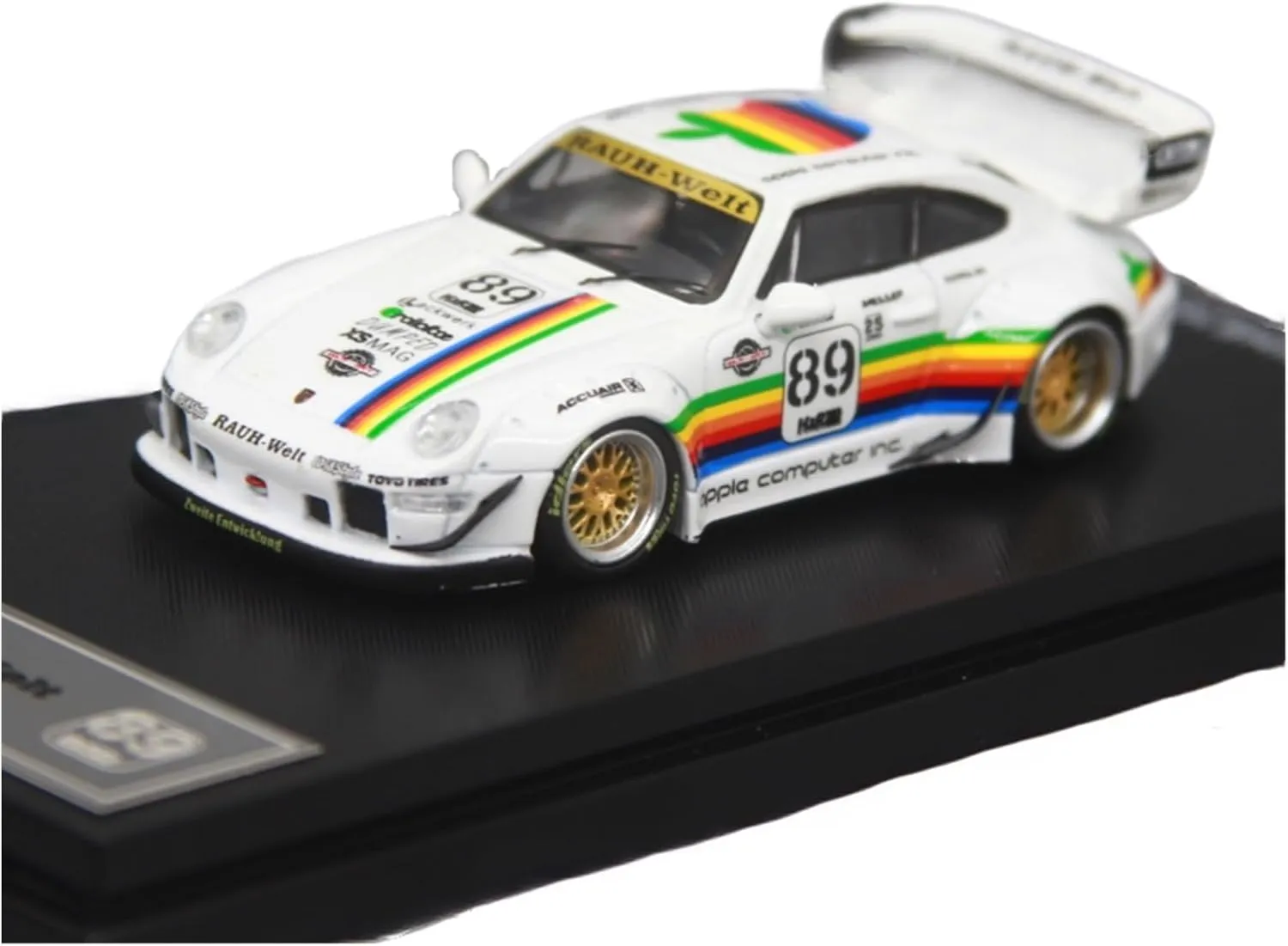 Resin Car Vehicle Model Fit for Porsche 911 (993) RWB Wide Body Modified Version 1 64 Alloy Sports Car Model Metal Toy Collection Festive Deluxe Gift(White)