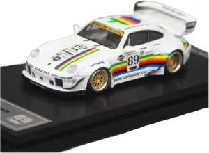 Resin Car Vehicle Model Fit for Porsche 911 (993) RWB Wide Body Modified Version 1 64 Alloy Sports Car Model Metal Toy Collection Festive Deluxe Gift(White)