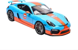 Resin Car Vehicle Model Fit for Porsche Cayman GT4 1 18 Alloy Car Model Full Open Static Display Adult Exquisite Collection Toys Festive Deluxe Gift