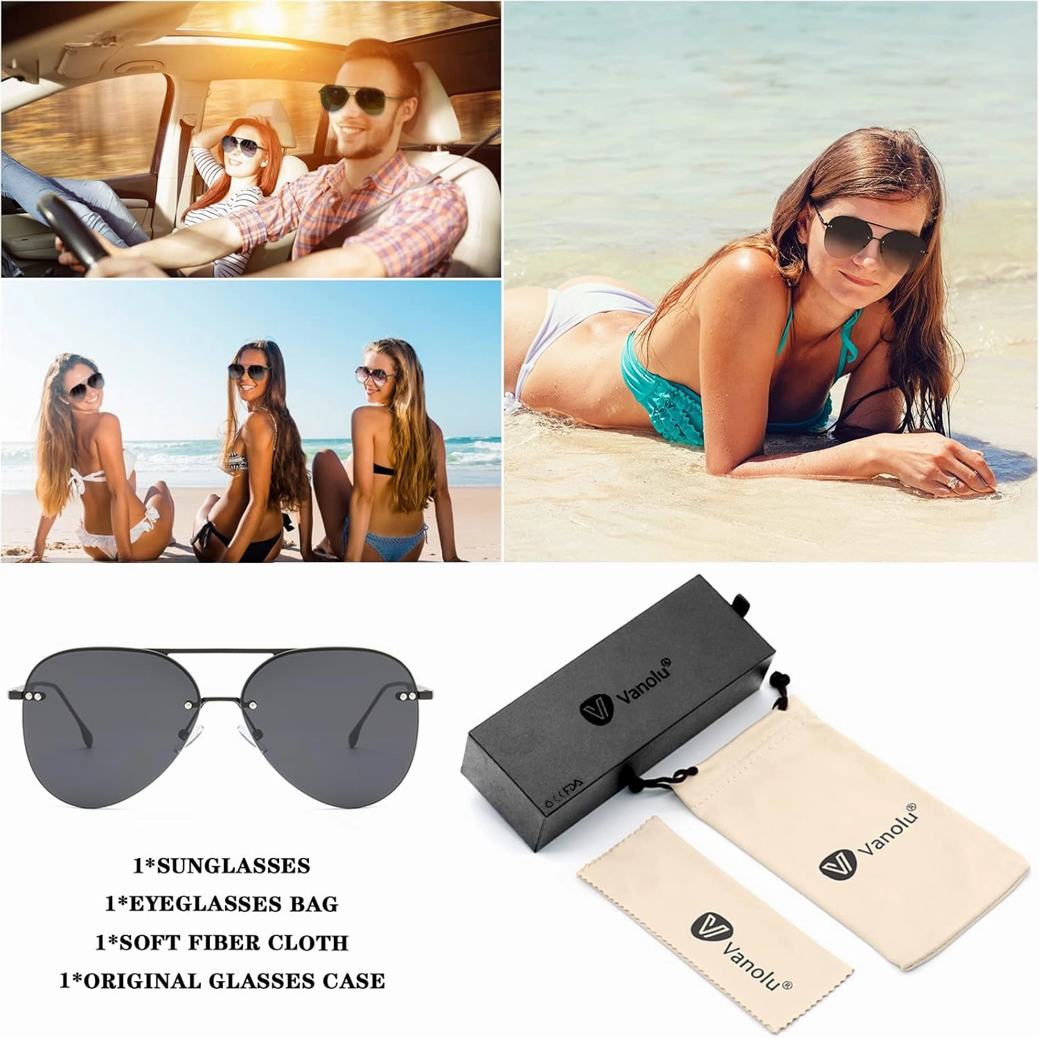 Retro Rimless Women Aviator Sunglasses Classic Lady Oversized Sun Glasses black Gradient Mirrored Lens Bold Shades