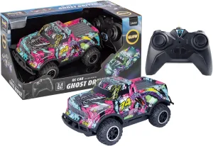 Revell Ghost Driver Remote Control Toy Car for Kids Light Up Toy 2.4GHz RC Cars Truck Gifts for 6 7 8 9 10 Years Old Boys Girls, Purple