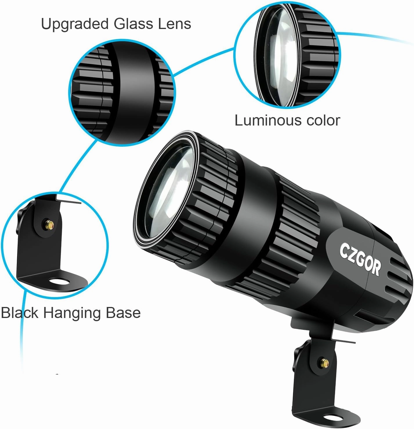 RGBW 4-in-1 Mirror Ball Light - 15W Super Bright LED Pin Spot Light with Remote Control for Parties, DJ, Club, Bar, Wedding
