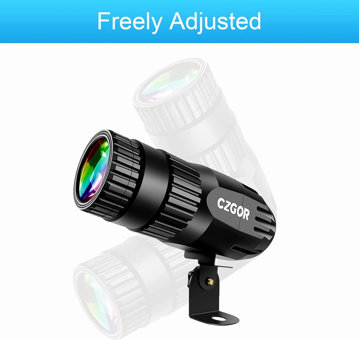 RGBW 4-in-1 Mirror Ball Light - 15W Super Bright LED Pin Spot Light with Remote Control for Parties, DJ, Club, Bar, Wedding