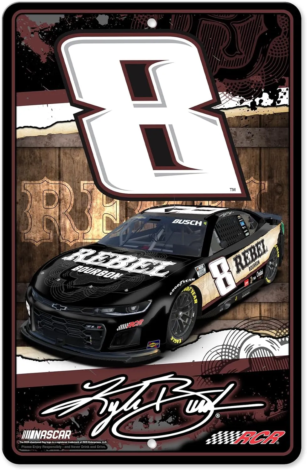 Rico Industries NASCAR Racing 11" x 17" Metal Home Décor Sign