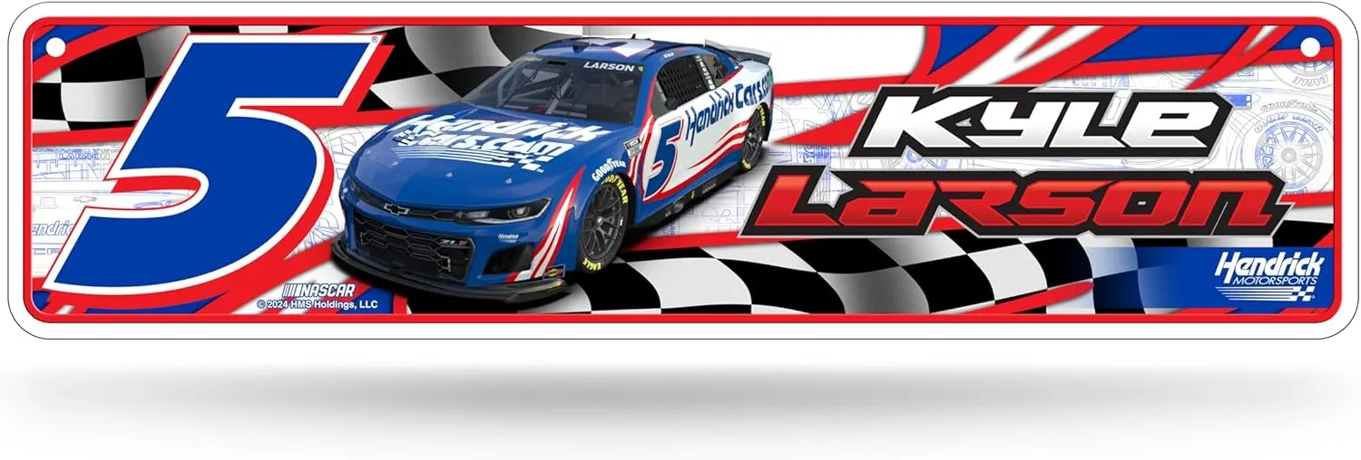 Rico Industries NASCAR Racing Metal Street Sign 4" x 15" Home Décor - Bedroom - Office - Man Cave