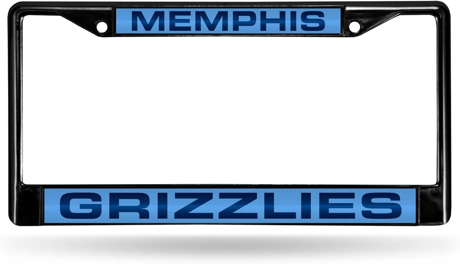 Rico Industries NBA Black Laser Cut Chrome Frame 12" x 6" Black Laser Cut Chrome Frame - Car/Truck/SUV Automobile Accessory