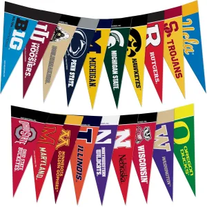 Rico Industries NCAA Big Ten Complete 4" x 9" Felt Mini Pennant League Set (Includes ALL Teams)