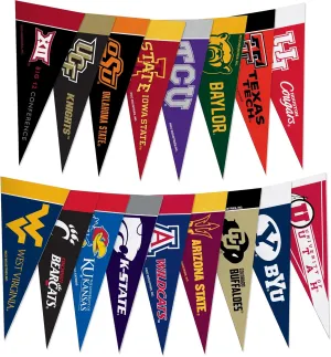 Rico Industries NCAA Big Twelve Complete 4" x 9" Felt Mini Pennant League Set (Includes ALL Teams)