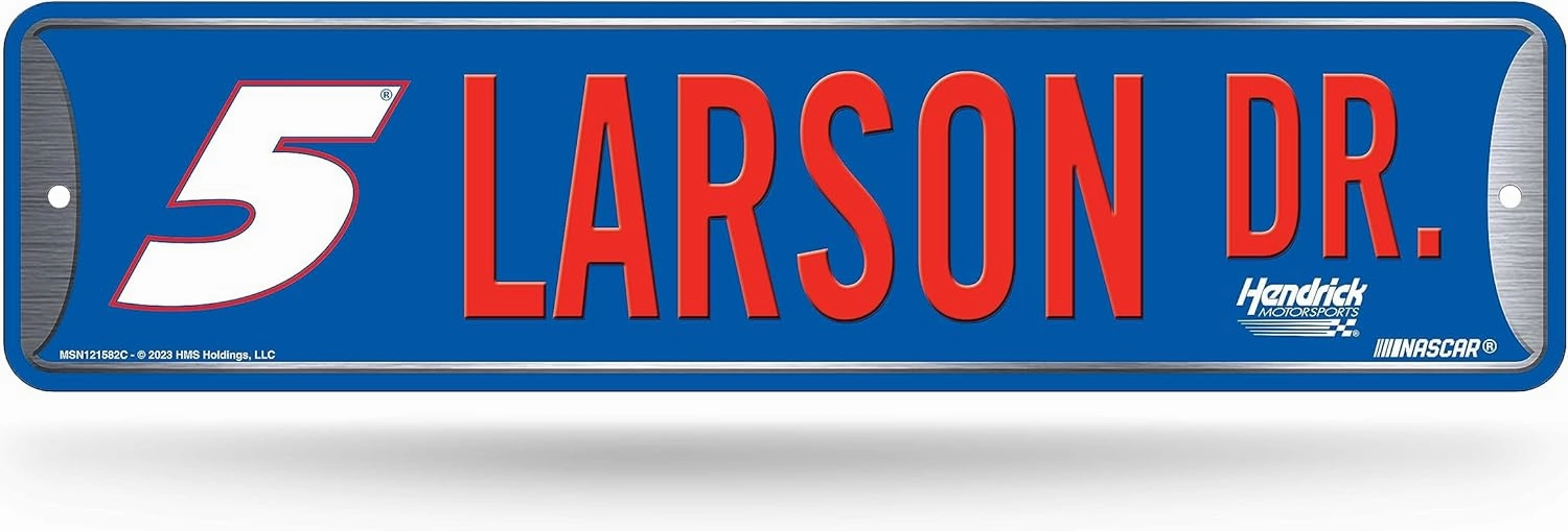 Rico Industries NASCAR Racing Metal Street Sign 4" x 15" Home Décor - Bedroom - Office - Man Cave