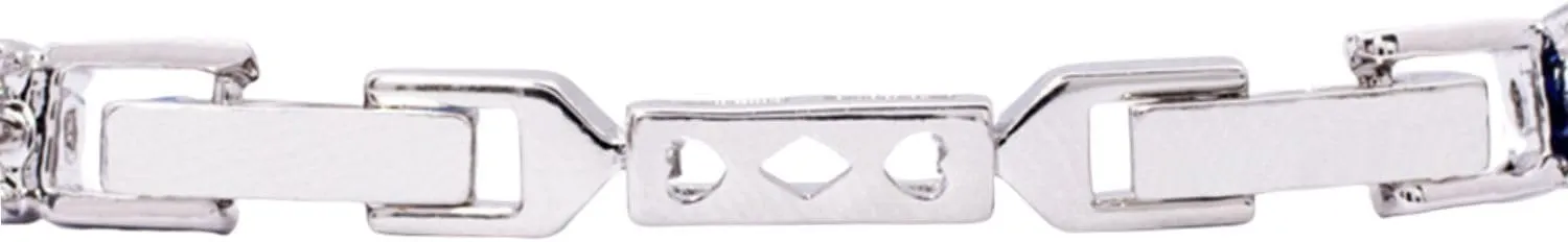 RIZILIA 18K White Gold 1.2" Extender & Tennis Bracelet Set