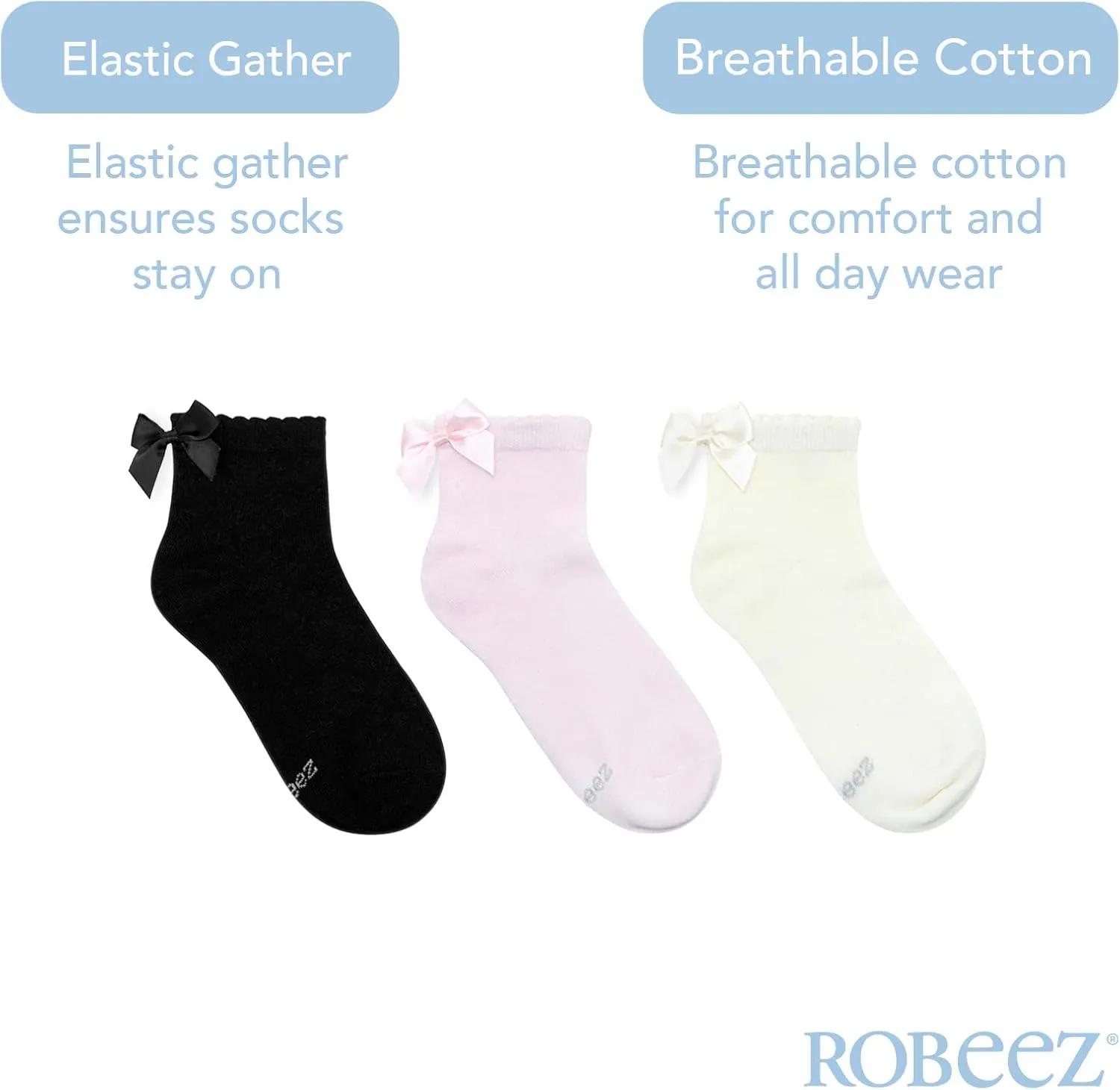 Robeez Formal Unisex Socks - Girls & Boys Dress Socks for Kids/Children - Classic or Crew (3 Pack)