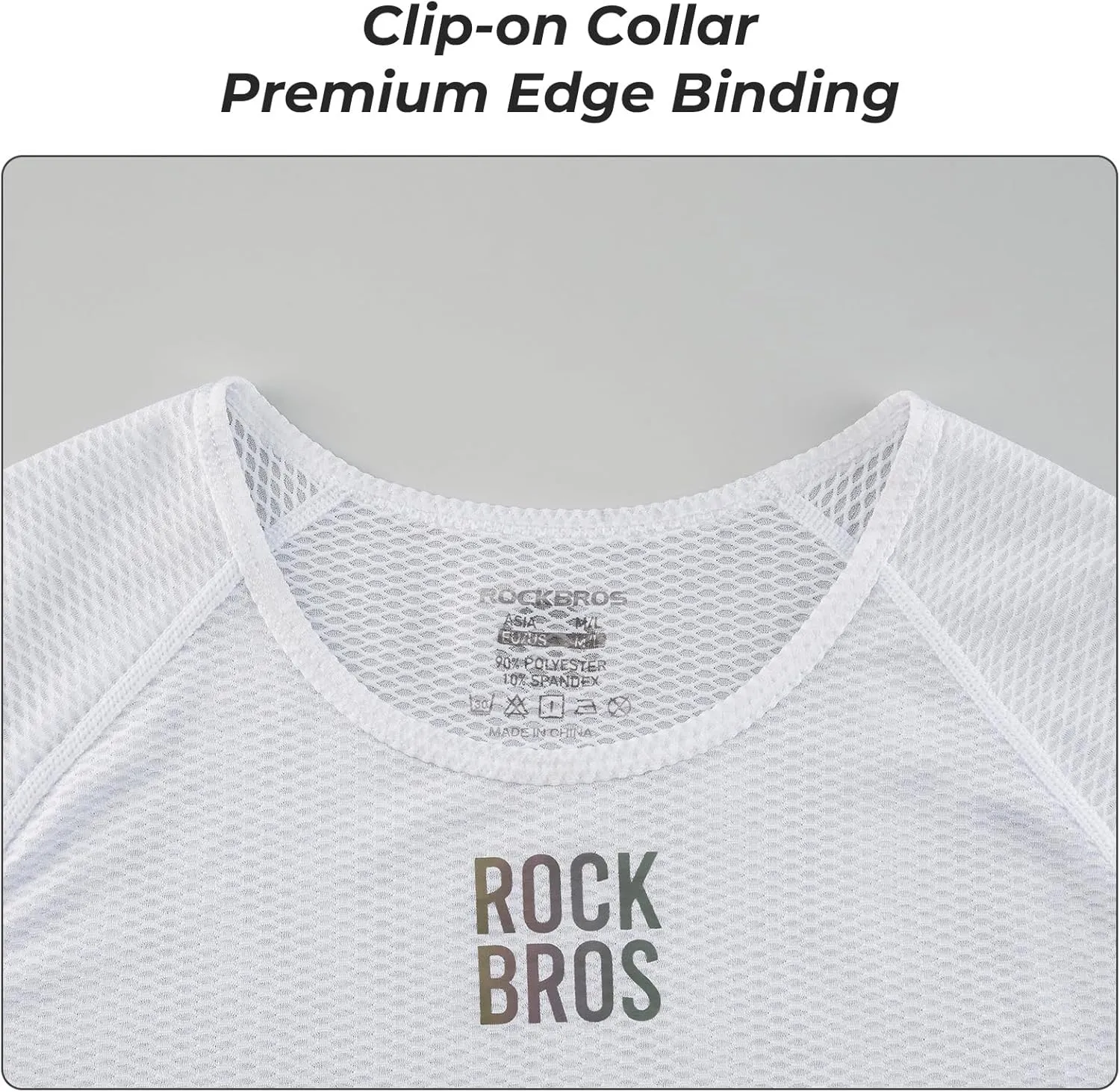ROCKBROS Cycling Jersey Long Sleeve Bike Jersey for Men Quick Dry Seamless Bike Shirt Underlayer Bicycle Clothing