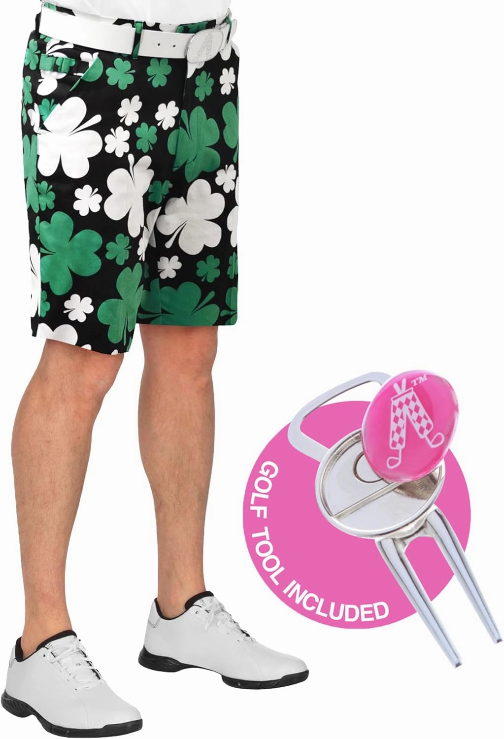 Royal & Awesome Mens Golf Shorts, Crazy Golf Shorts For Men, Plaid Shorts Men - Golf Tool Included