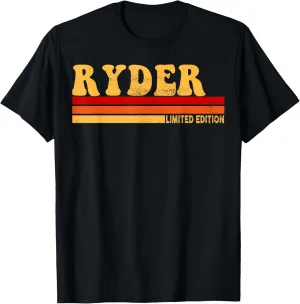 Ryder Name Personalized Cute Idea Women's Vintage Black Letter Print T-Shirt