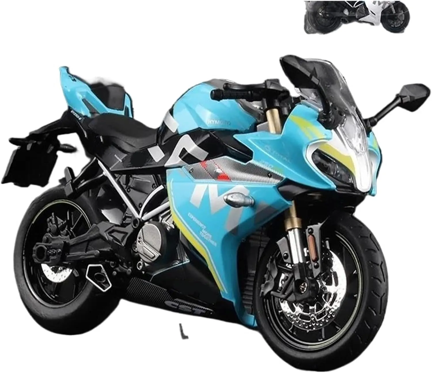 RZHICAI 1:12 for 250SR Racing Alloy Motorcycle Die Cast Model(Blue)