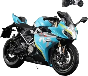 RZHICAI 1:12 for 250SR Racing Alloy Motorcycle Die Cast Model(Blue)