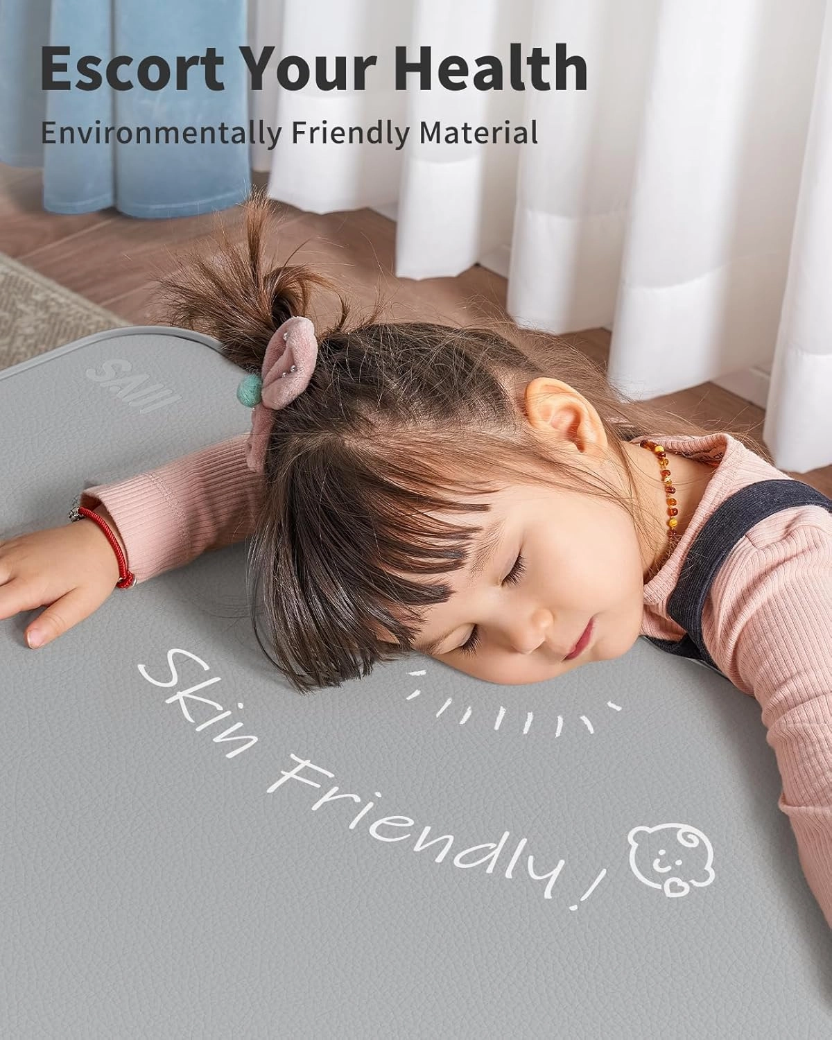 SAIJI Leather Lap Desk Laptop Bed Tray Table, Adjustable Laptop Stand for Bed, Portable Lightweight Standing Desk for Writing Eating Reading Couch Sofa Floor for Adults Kids (20.5"*11.8",Gray)
