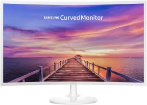 Samsung 27in White Super-Slim Curved 1080i LED Monitor, 1920 x 1080 Resolution (Renewed)