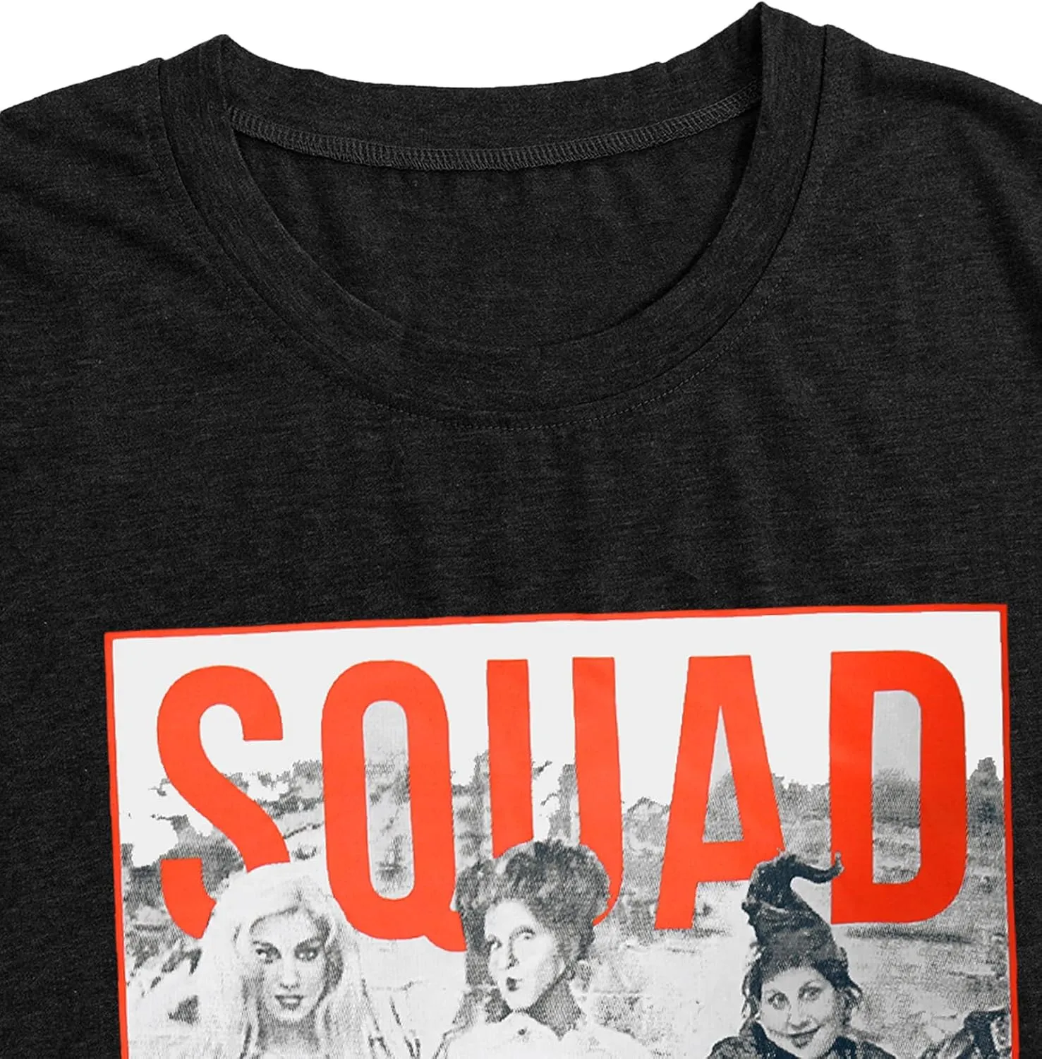 Sanderson Sister Squad Cute T Shirt Halloween Graphic Tees for Women Hocus Pocus Funny Shirts Fall Casual Tops