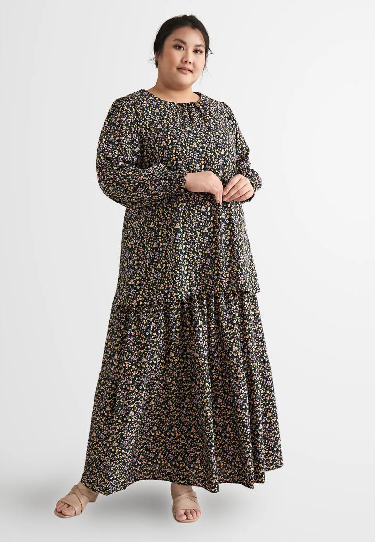 Sandria Long Tiered Skirt