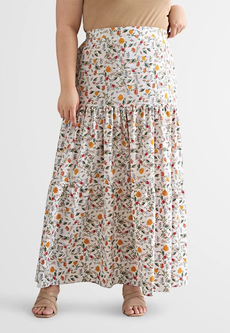 Sandria Long Tiered Skirt