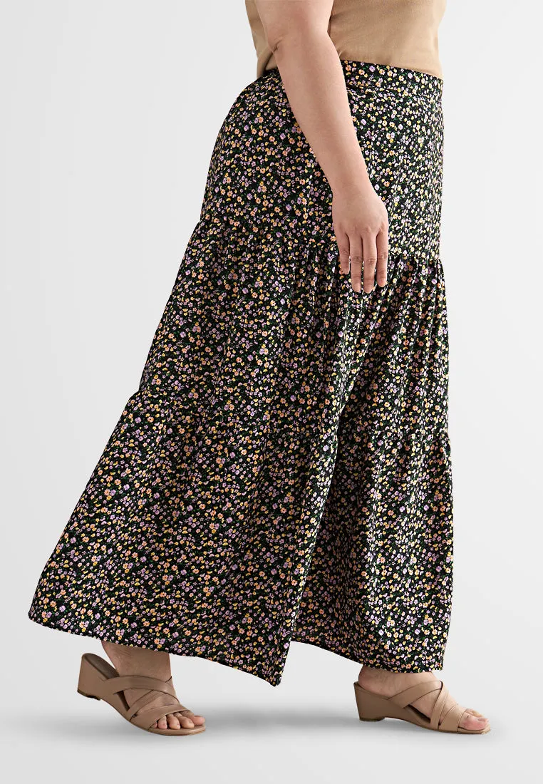 Sandria Long Tiered Skirt