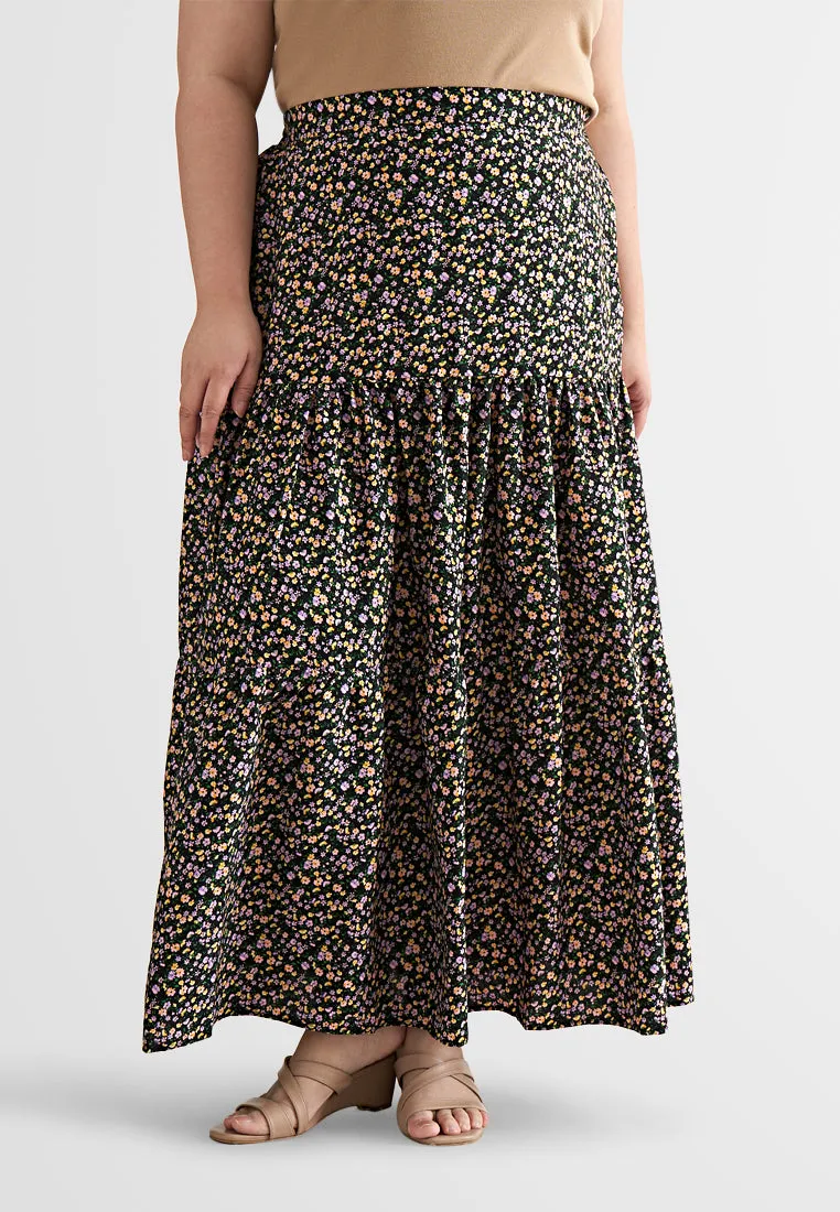 Sandria Long Tiered Skirt
