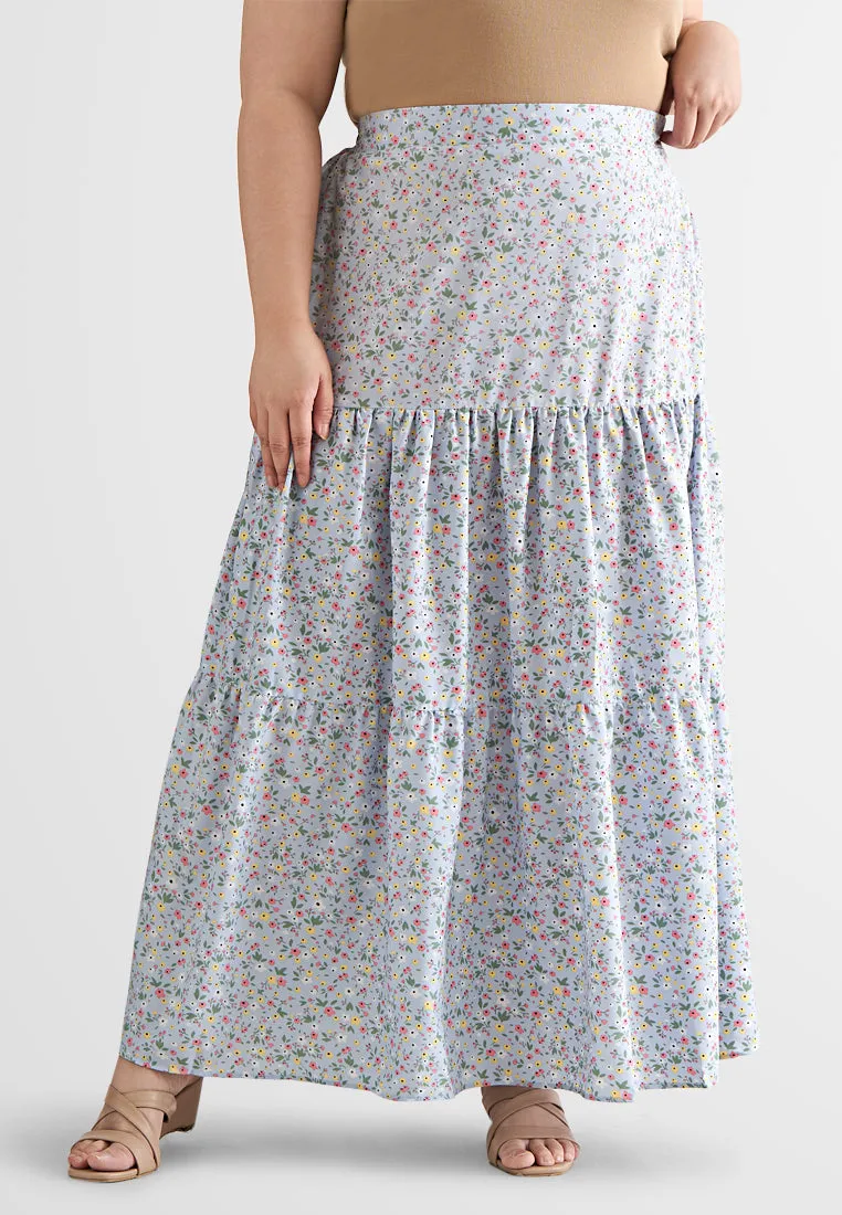 Sandria Long Tiered Skirt