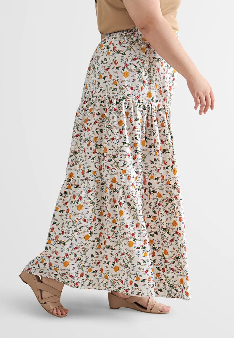 Sandria Long Tiered Skirt