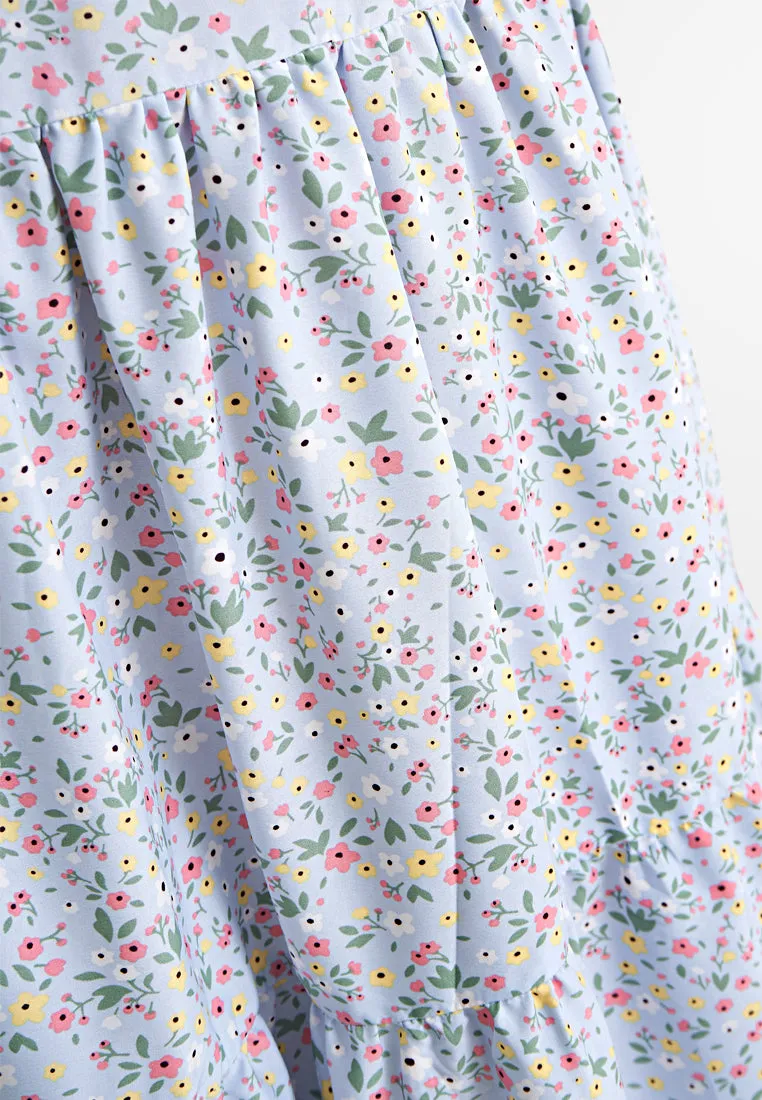Sandria Long Tiered Skirt