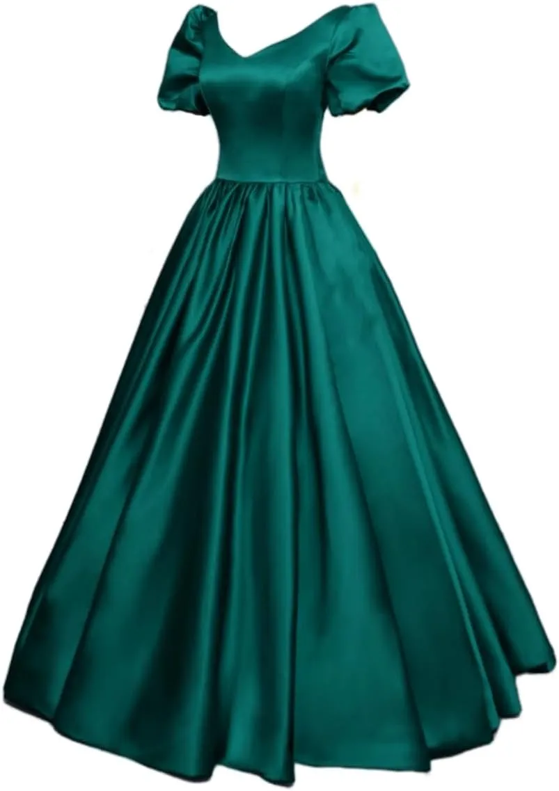Satin Antique Ballgown Dress for Women Plus Size Victorian Regency Era Ball Gown