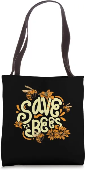 Save the Bees Inspirational Ecology Tote Bag